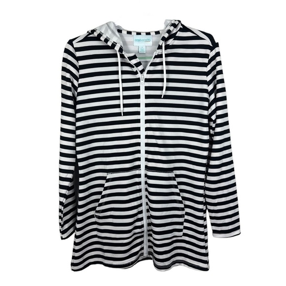 Caya Costa Stripped Hooded Full Zip Jacket UV Protection - Picture 1 of 7